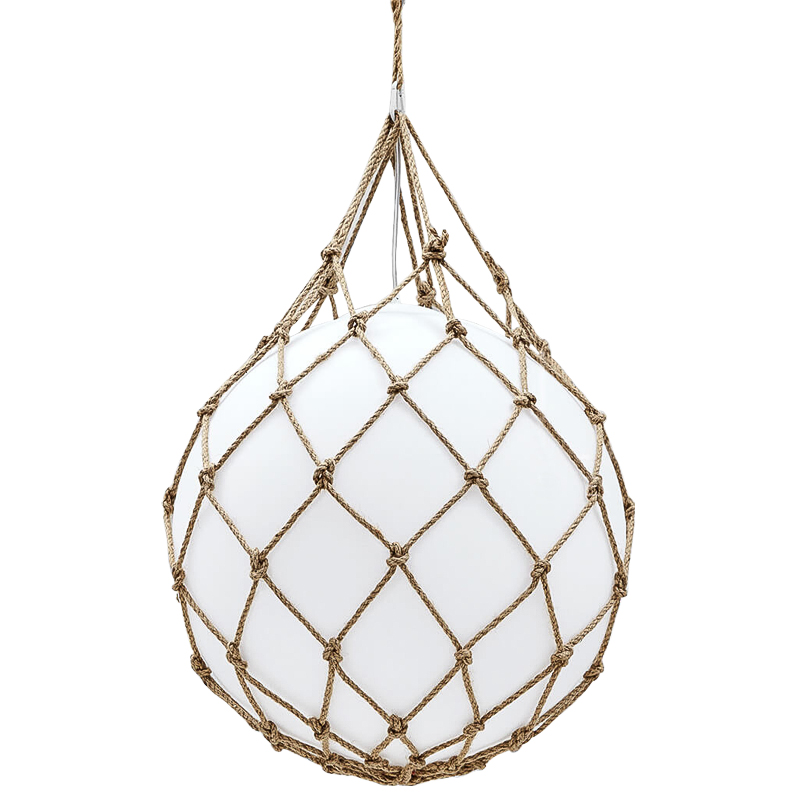 Подвесной светильник Ball in Net Pendant Белый Бежевый Подвесной светильник Ball in Net Pendant Белый Бежевый в Кирове | Loft Concept