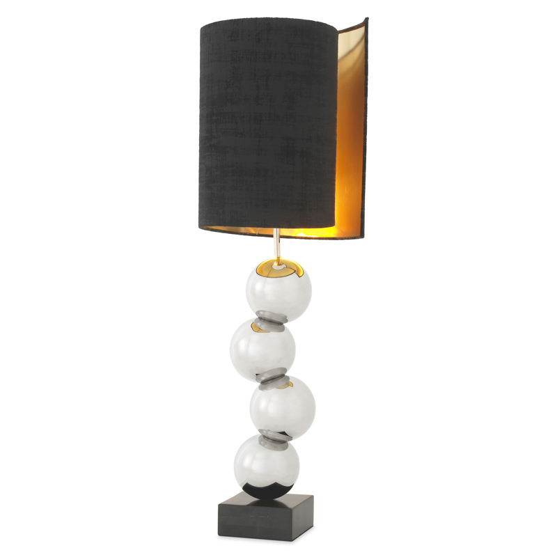 Настольная лампа Eichholtz Table Lamp Aerion Nickel Черный Никель Черный Мрамор Nero Настольная лампа Eichholtz Table Lamp Aerion Nickel Черный Никель Черный Мрамор Nero в Кирове | Loft Concept