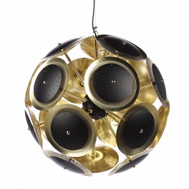 Люстра Sputnik black discs Черный Глянцевое золото Люстра Sputnik black discs Черный Глянцевое золото в Кирове | Loft Concept
