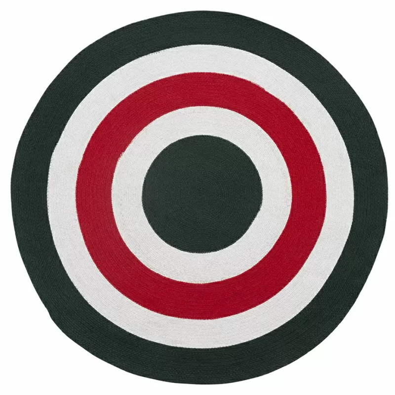 Ковер круглый из хлопка с контрастным узором Bullseye Мульти Ковер круглый из хлопка с контрастным узором Bullseye Мульти в Кирове | Loft Concept