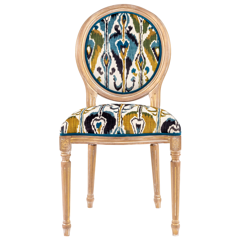 Стул из натурального бука Ikat Pattern Золотой Мульти Стул из натурального бука Ikat Pattern Золотой Мульти в Кирове | Loft Concept