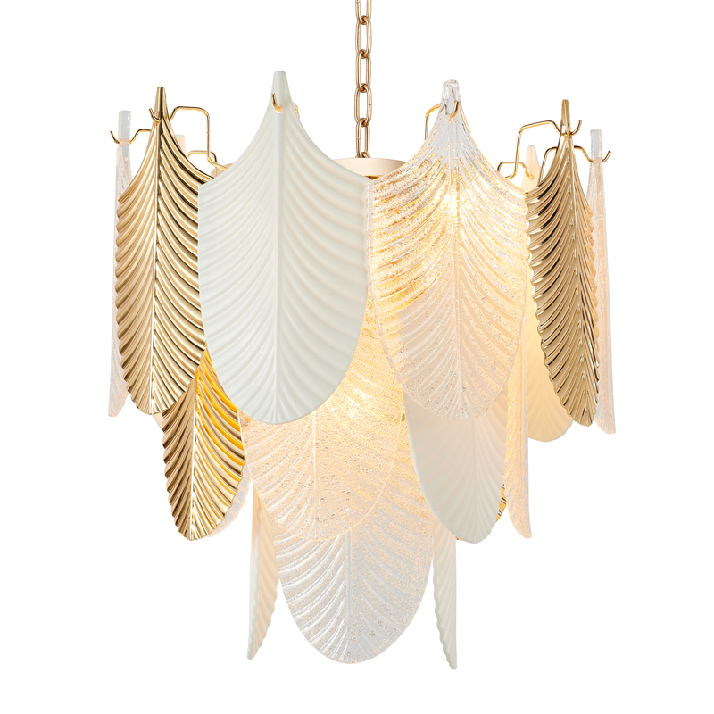 Люстра Abelia Chandelier 48 Золотой Белый Прозрачный Люстра Abelia Chandelier 48 Золотой Белый Прозрачный в Кирове | Loft Concept