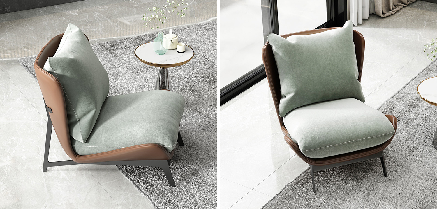 Кресло Maxwell Green Textile Leather Armchair - фото