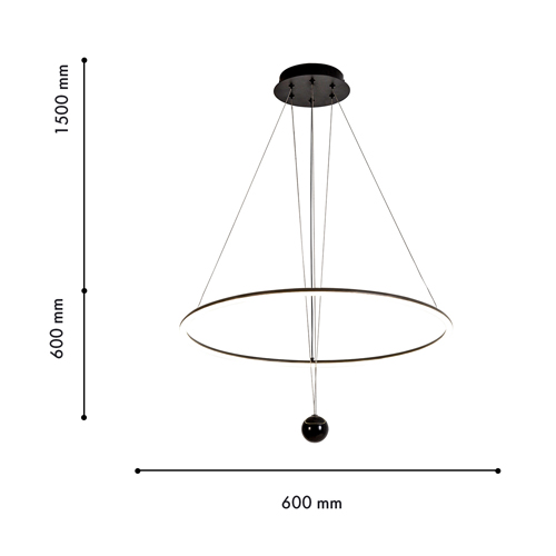 Светодиодная люстра Black LED Circle and Ball Lamp Светодиодная люстра Black LED Circle and Ball Lamp в Кирове