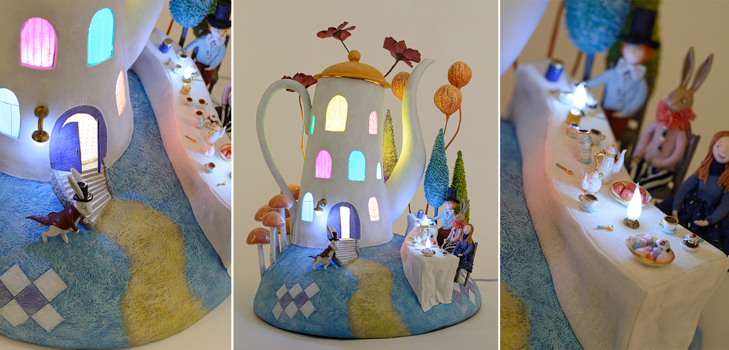 Ночник Алиса в стране чудес "Безумное Чаепитие"  - фото