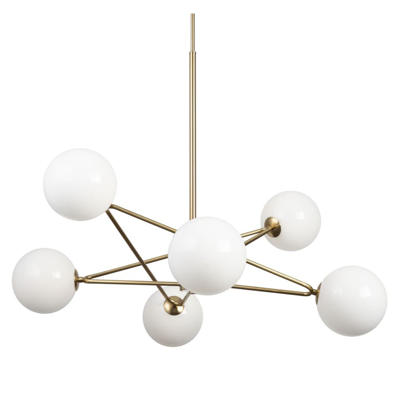 Люстра Chandelier Constellation Orbs White Латунь Белый Люстра Chandelier Constellation Orbs White Латунь Белый в Кирове | Loft Concept