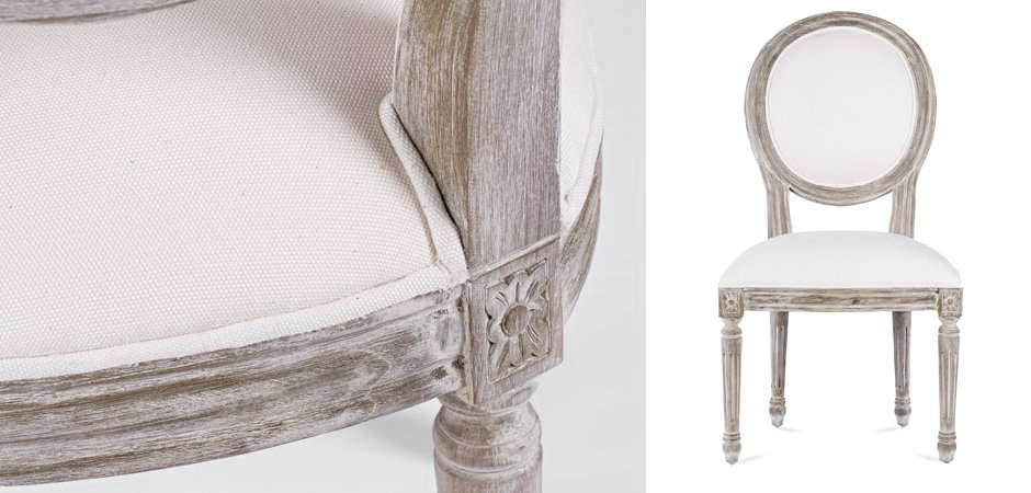 Стул REGENCY MEDALLION CHAIR Avory Linen Стул REGENCY MEDALLION CHAIR Avory Linen - Loft-Concept в Кирове