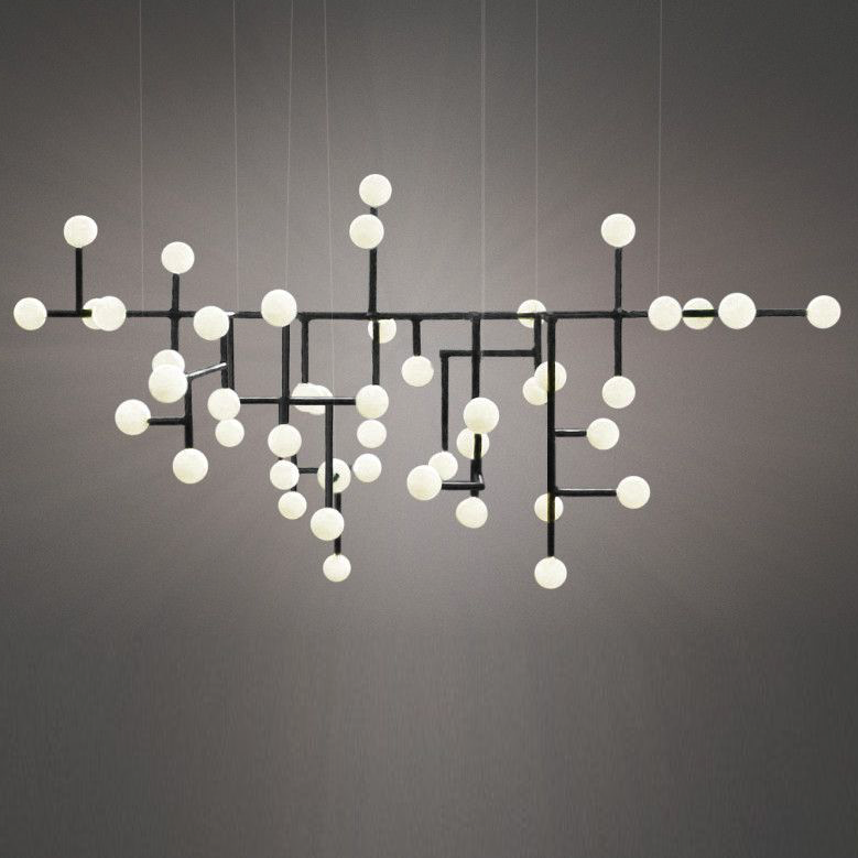 Подвесной светильник Chandelier Ingegerd Raman Lampkrona Черный Белый Подвесной светильник Chandelier Ingegerd Raman Lampkrona Черный Белый в Кирове | Loft Concept