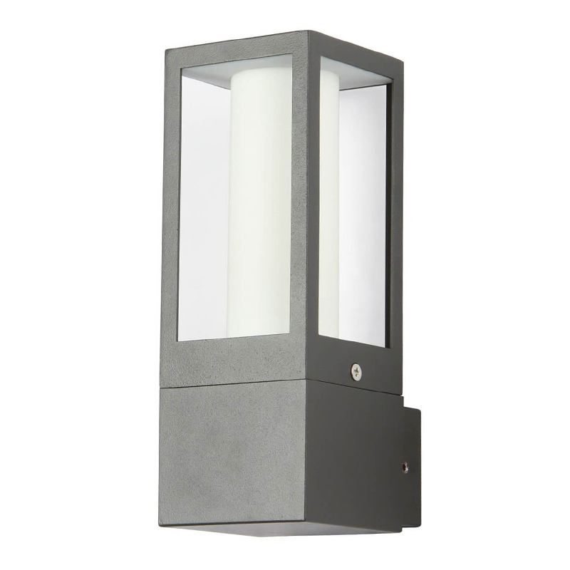 Уличный настенный светильник Leyton Street Lamp Черный Белый Прозрачное Стекло Уличный настенный светильник Leyton Street Lamp Черный Белый Прозрачное Стекло в Кирове | Loft Concept