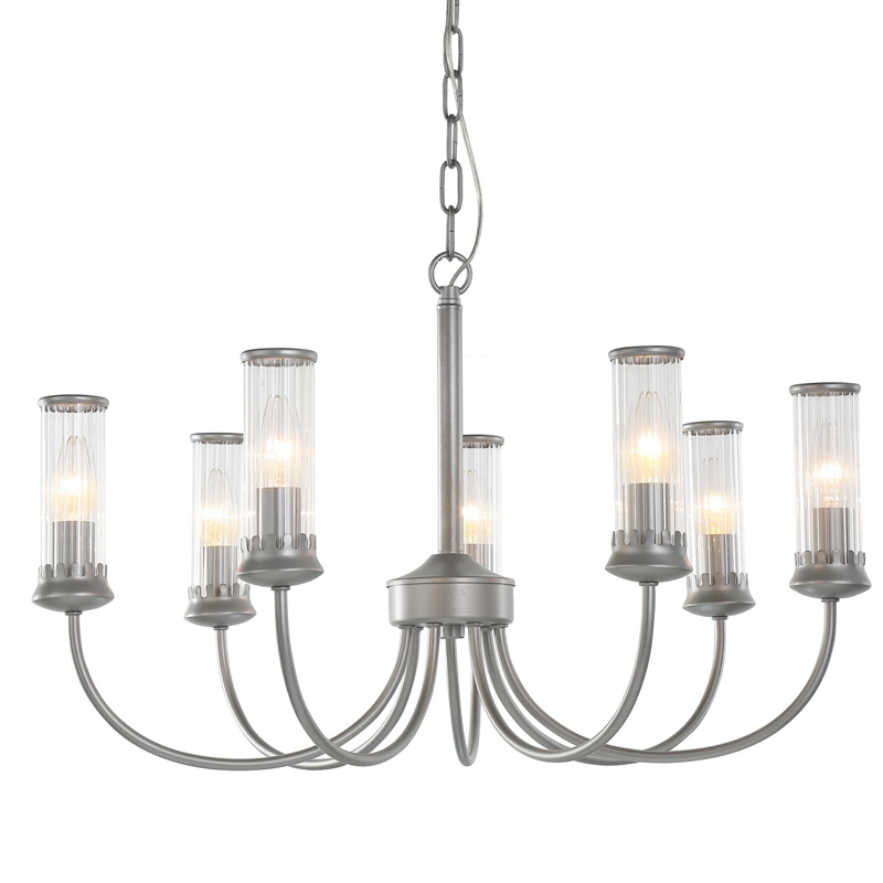 Люстра Morgane Chandelier silver 66 Серебряный Прозрачный Люстра Morgane Chandelier silver 66 Серебряный Прозрачный в Кирове | Loft Concept