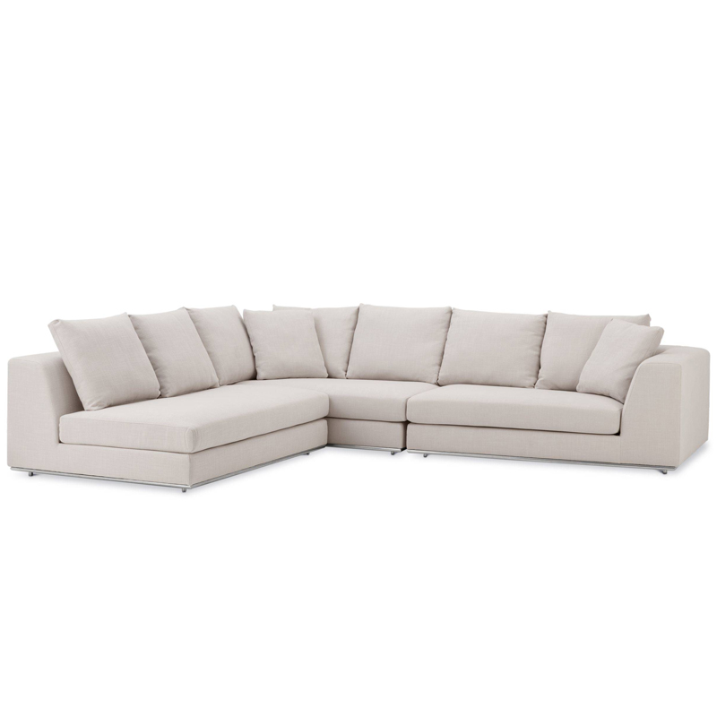 Диван Eichholtz Sofa Richard Gere Молочный Нержавеющая сталь Диван Eichholtz Sofa Richard Gere Молочный Нержавеющая сталь в Кирове | Loft Concept