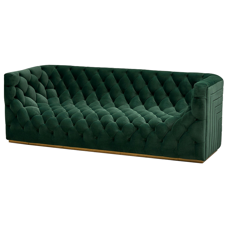 Диван велюровый Arwen Green Sofa Зелёный Зеленый Диван велюровый Arwen Green Sofa Зелёный Зеленый в Кирове | Loft Concept