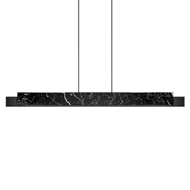 Люстра Leonce Marble Linear Chandelier Черный Черный Мрамор Nero в Кирове | Loft Concept 