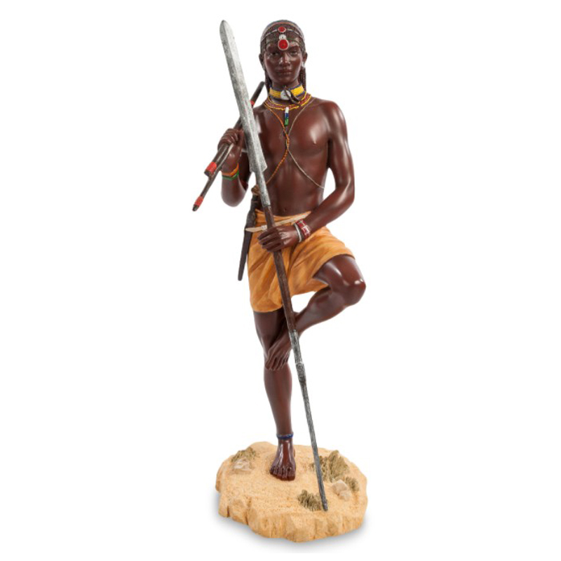 Статуэтка Tribal warrior Masai Коричневый Мульти Статуэтка Tribal warrior Masai Коричневый Мульти в Кирове | Loft Concept