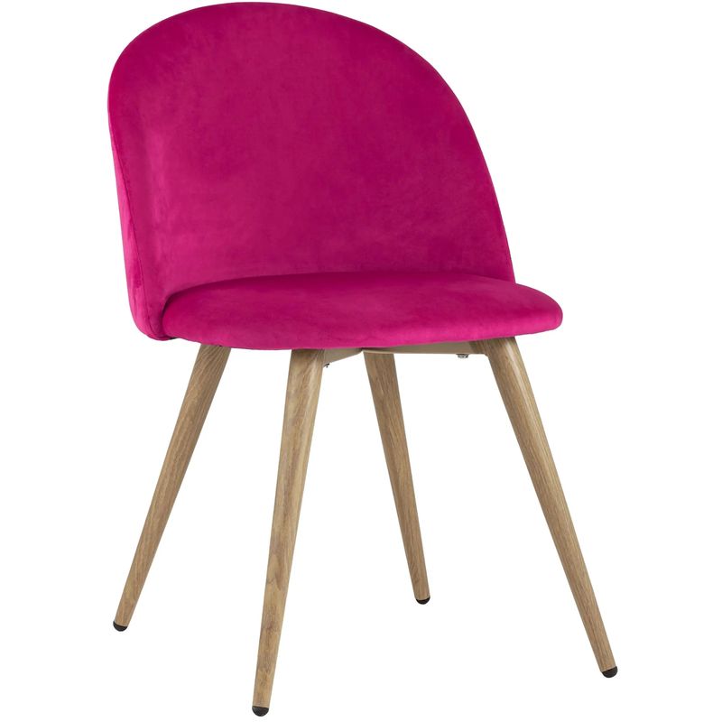 Стул Miruna Chair II Велюр Фуксия Фуксия Древесина Стул Miruna Chair II Велюр Фуксия Фуксия Древесина в Кирове | Loft Concept