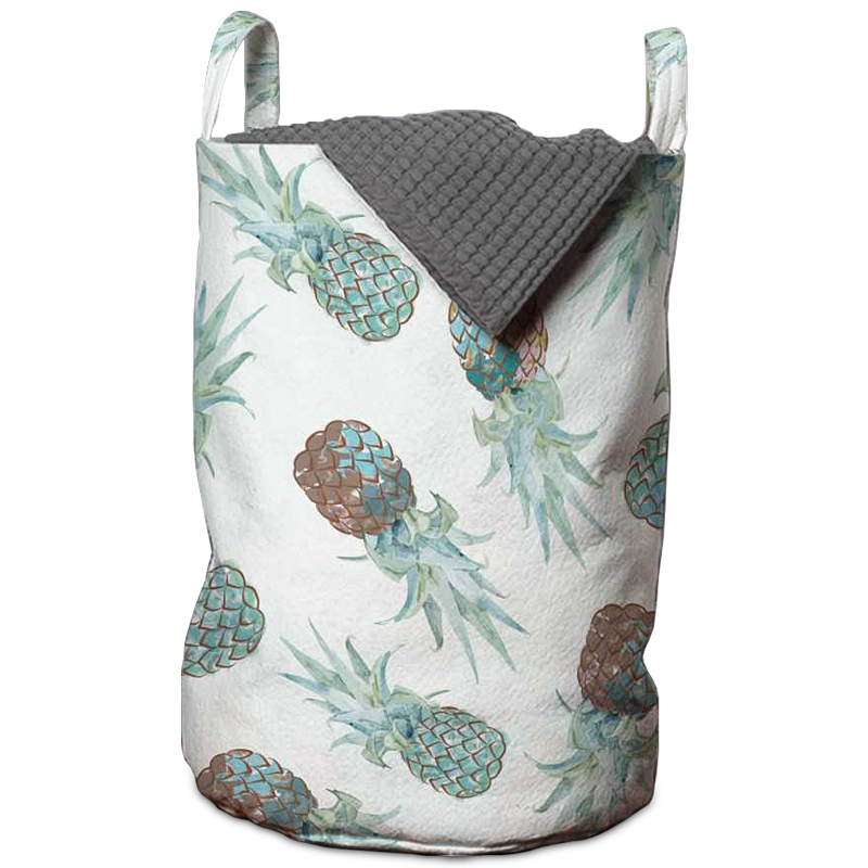 Корзина Pineapple Pattern Basket Голубой пастельный Белый Корзина Pineapple Pattern Basket Голубой пастельный Белый в Кирове | Loft Concept
