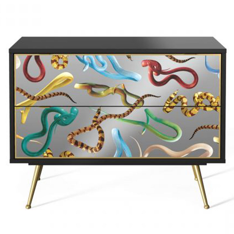 Комод Seletti Chest of Two Drawers Snakes Мульти Черный Золотой Шампань Комод Seletti Chest of Two Drawers Snakes Мульти Черный Золотой Шампань в Кирове | Loft Concept