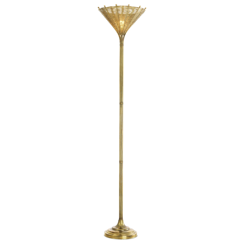 Торшер Eichholtz Floor Lamp Kon Tiki Винтажная латунь Торшер Eichholtz Floor Lamp Kon Tiki Винтажная латунь в Кирове | Loft Concept