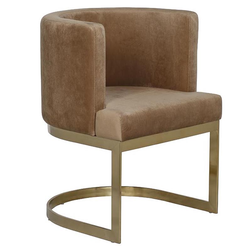 Стул Disalia Chair light brown Коричневый Золотой Стул Disalia Chair light brown Коричневый Золотой в Кирове | Loft Concept