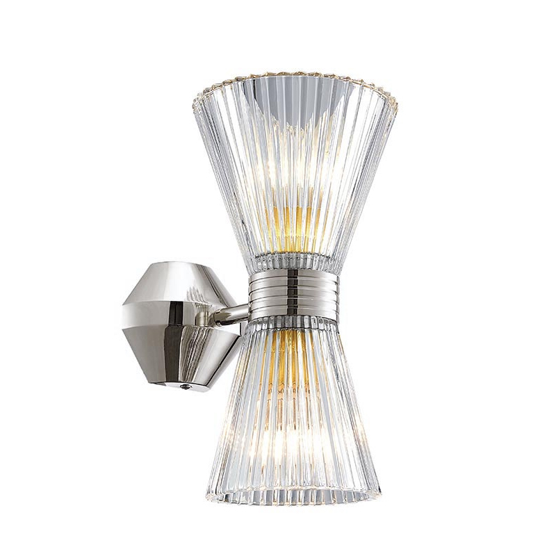 Бра Glass Horn Light nickel Прозрачное Стекло Никель Бра Glass Horn Light nickel Прозрачное Стекло Никель в Кирове | Loft Concept