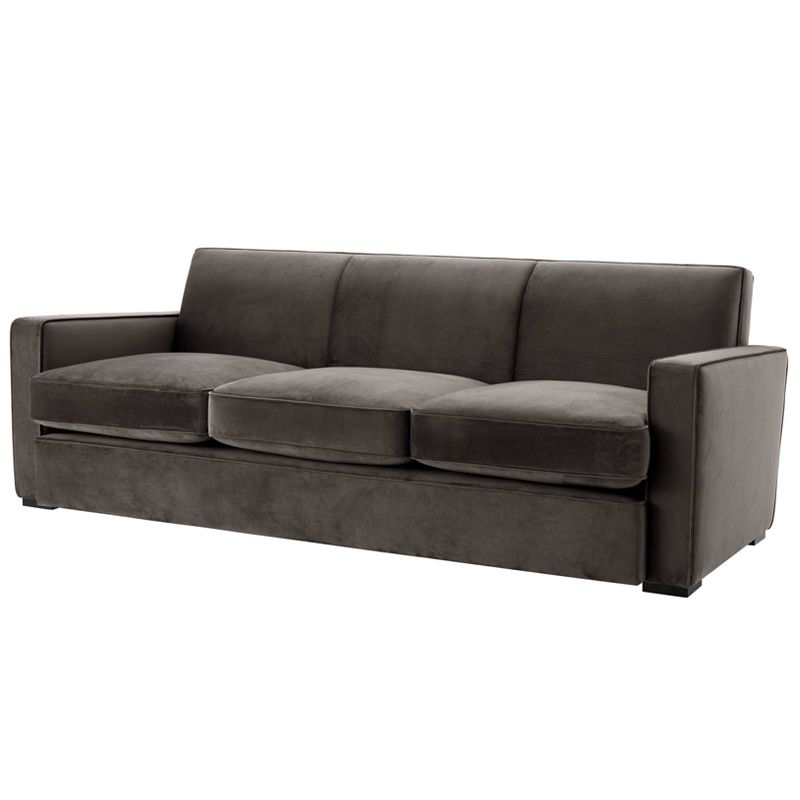 Диван Eichholtz Sofa Edmond grey Серый Черный Диван Eichholtz Sofa Edmond grey Серый Черный в Кирове | Loft Concept