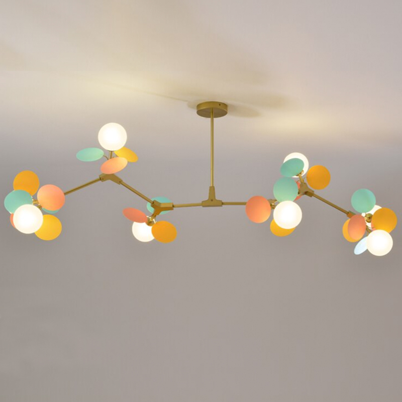 Люстра MATISSE Chandelier branch Золотой Белый Мульти Светло-серый Люстра MATISSE Chandelier branch Золотой Белый Мульти Светло-серый в Кирове | Loft Concept
