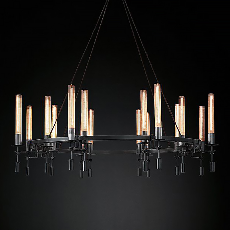 Люстра Restoration Hardware Fontanelle Chandelier black Черный Прозрачный Люстра Restoration Hardware Fontanelle Chandelier black Черный Прозрачный в Кирове | Loft Concept