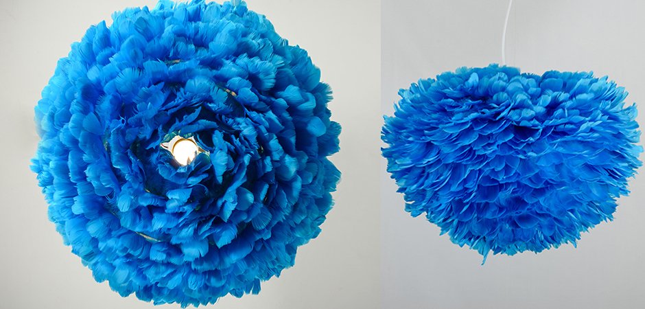 Люстра из перьев Plumage Blue Люстра из перьев Plumage Blue - Loft-Concept в Кирове