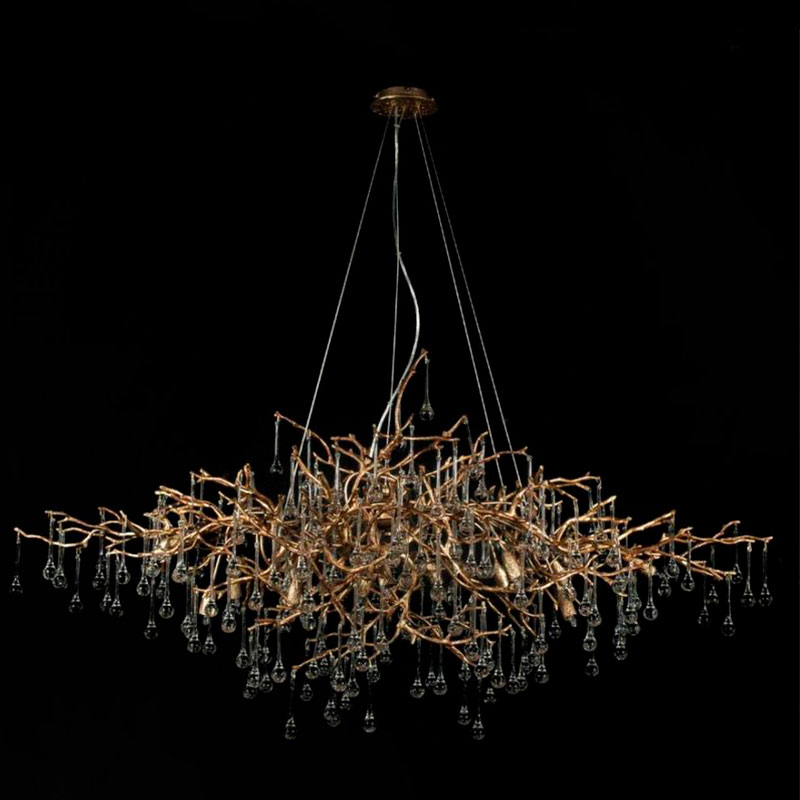 Люстра Crystal Drops Gold Золотой Люстра Crystal Drops Gold Золотой в Кирове | Loft Concept