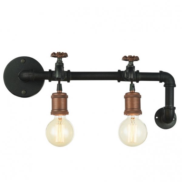 Бра Plumbing Bra Double Черный Бра Plumbing Bra Double Черный в Кирове | Loft Concept
