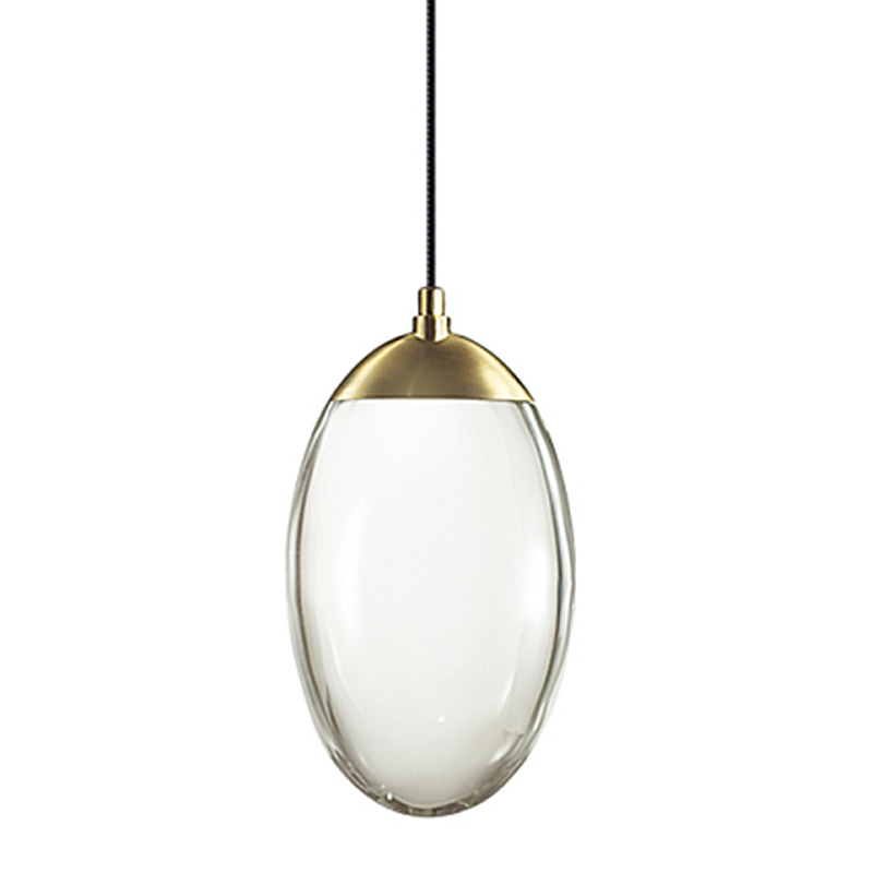 Подвесной светильник с плафоном в форме капли Crystal Transparent Drop Прозрачное Стекло Бронза в Кирове | Loft Concept 