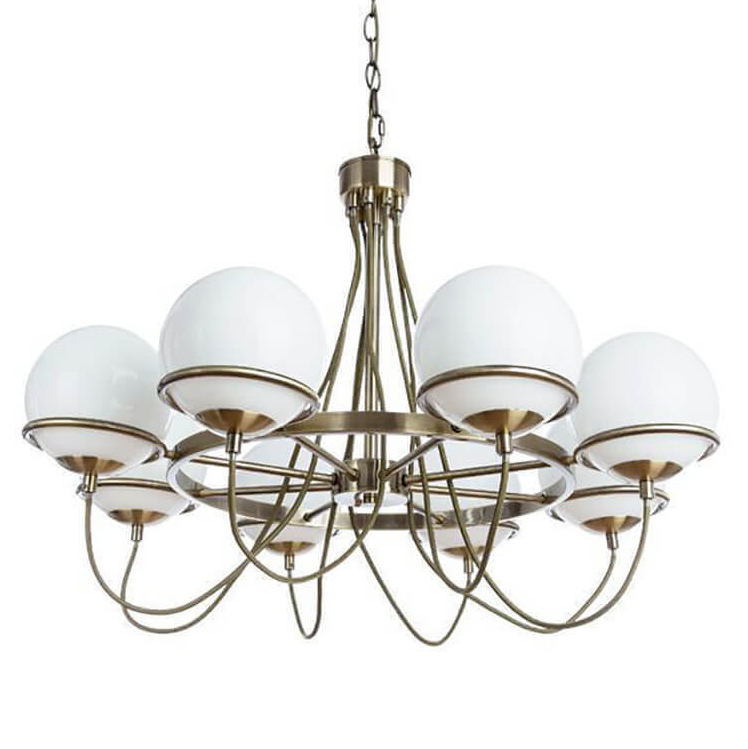 Люстра Melissa Chandelier Bronze Бронза Белый Люстра Melissa Chandelier Bronze Бронза Белый в Кирове | Loft Concept