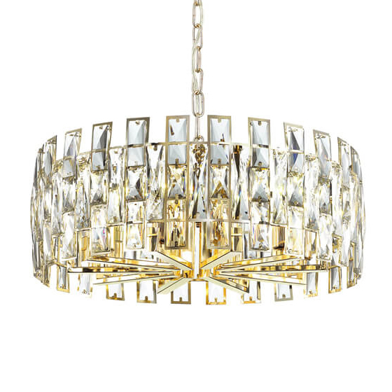 Люстра Tribuno Chandelier 10 Золотой Прозрачный Люстра Tribuno Chandelier 10 Золотой Прозрачный в Кирове | Loft Concept