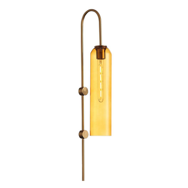 Бра ARTICOLO float Wall Sconce Amber Янтарный Латунь Бра ARTICOLO float Wall Sconce Amber Янтарный Латунь в Кирове | Loft Concept