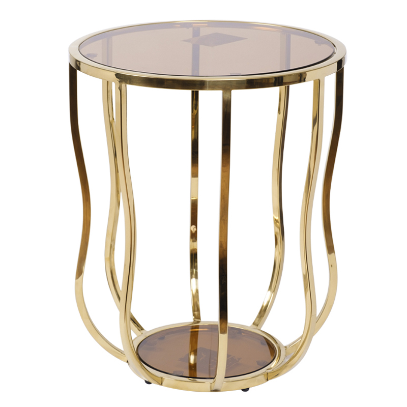 Приставной стол Fedric Side Table gold Глянцевое золото Приставной стол Fedric Side Table gold Глянцевое золото в Кирове | Loft Concept