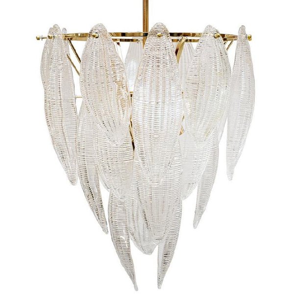 Textured glass Chandelier Глянцевое золото Прозрачный (Transparent) Textured glass Chandelier Глянцевое золото Прозрачный (Transparent) в Кирове | Loft Concept