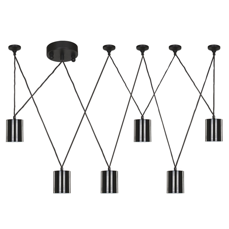 Черная каскадная люстра Wireflow Suspension Черный Черная каскадная люстра Wireflow Suspension Черный в Кирове | Loft Concept
