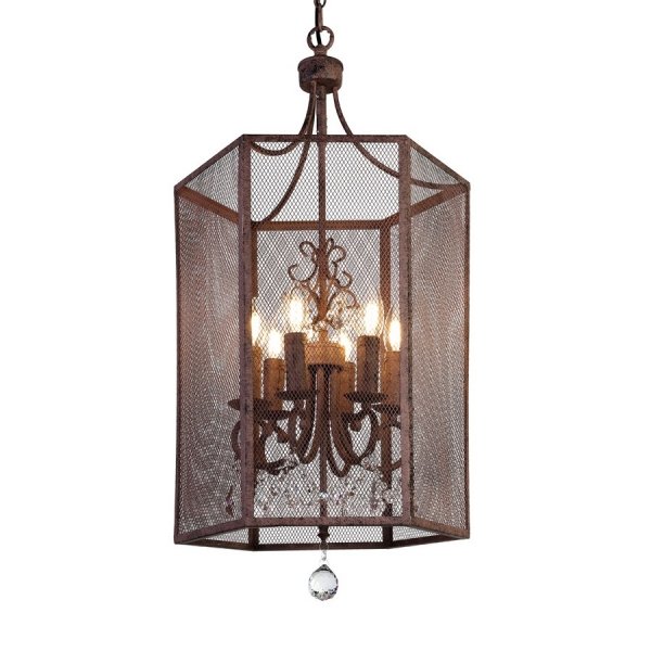 Люстра Roast Metal Chandelier 6 Square Коричневый Люстра Roast Metal Chandelier 6 Square Коричневый в Кирове | Loft Concept