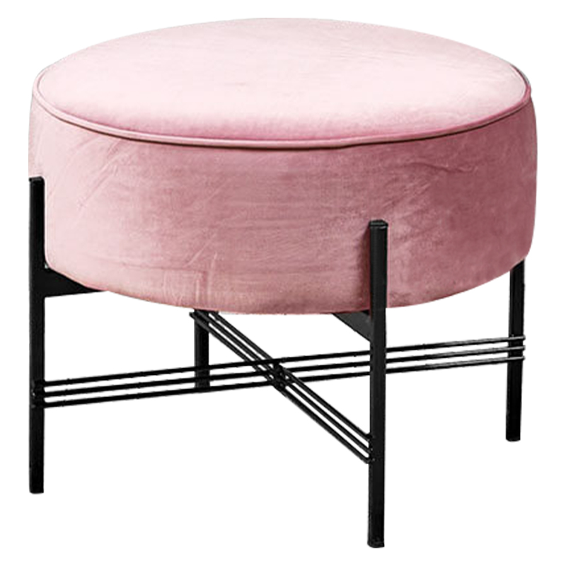 Пуф розовый велюровый Sanjay Velour Pouf Pink Дымчатая Роза Черный Пуф розовый велюровый Sanjay Velour Pouf Pink Дымчатая Роза Черный в Кирове | Loft Concept