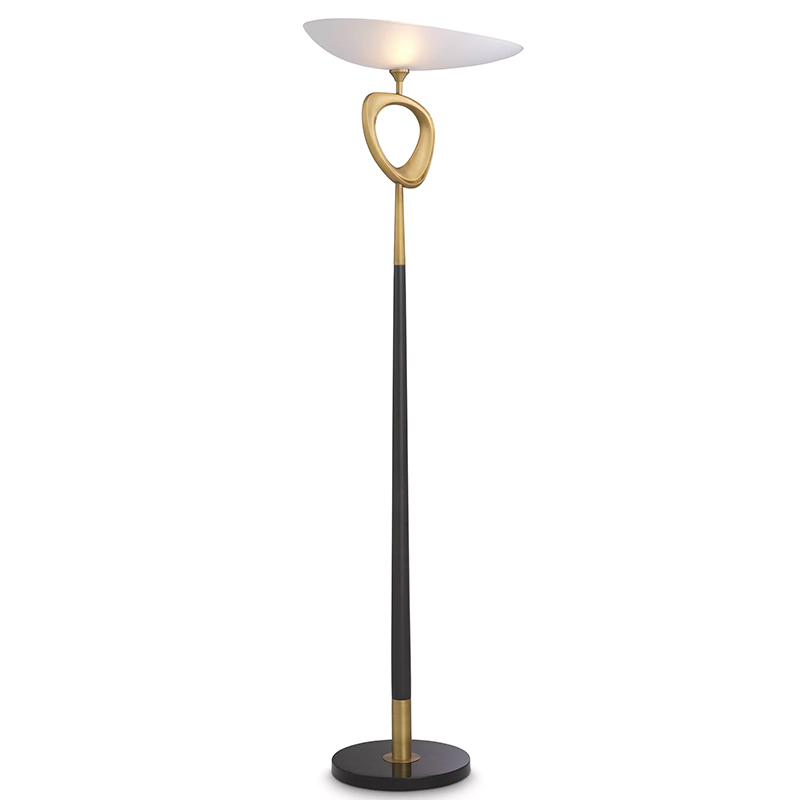 Торшер Eichholtz Floor Lamp Celine Белый Черный Латунь Торшер Eichholtz Floor Lamp Celine Белый Черный Латунь в Кирове | Loft Concept