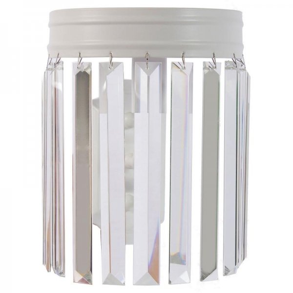 Настенная лампа RH Odeon Clear Glass White Bra Белый Прозрачное Стекло Настенная лампа RH Odeon Clear Glass White Bra Белый Прозрачное Стекло в Кирове | Loft Concept