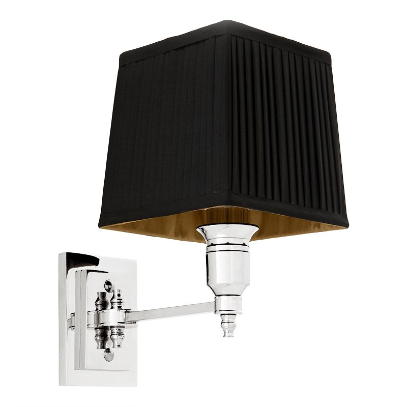Бра Wall Lamp Lexington Single Nickel+Black Никель Черный Бра Wall Lamp Lexington Single Nickel+Black Никель Черный в Кирове | Loft Concept