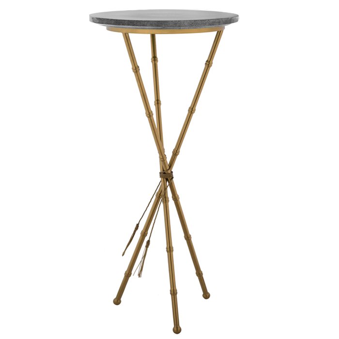 Green Stingray Skin Side Tables Gray Серый Золотой Green Stingray Skin Side Tables Gray Серый Золотой в Кирове | Loft Concept