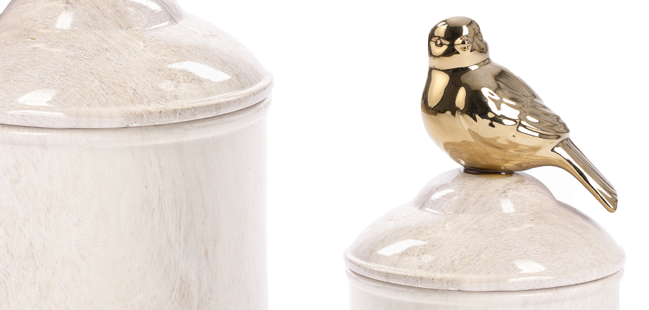 Ваза c крышкой Marble Bird Ваза c крышкой Marble Bird - Loft-Concept в Кирове