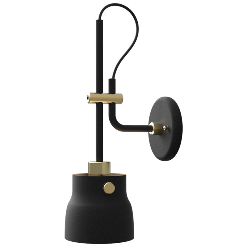Бра RAM PLASENCIA Wall Lamp Черный Латунь Бра RAM PLASENCIA Wall Lamp Черный Латунь в Кирове | Loft Concept