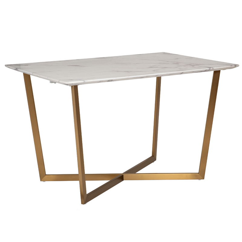 Обеденный стол Dining table Jacques White Белый Золотой Обеденный стол Dining table Jacques White Белый Золотой в Кирове | Loft Concept