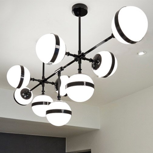 Люстра Peggy Futura suspension lamps Hangar Design Черный Молочный в Кирове | Loft Concept 