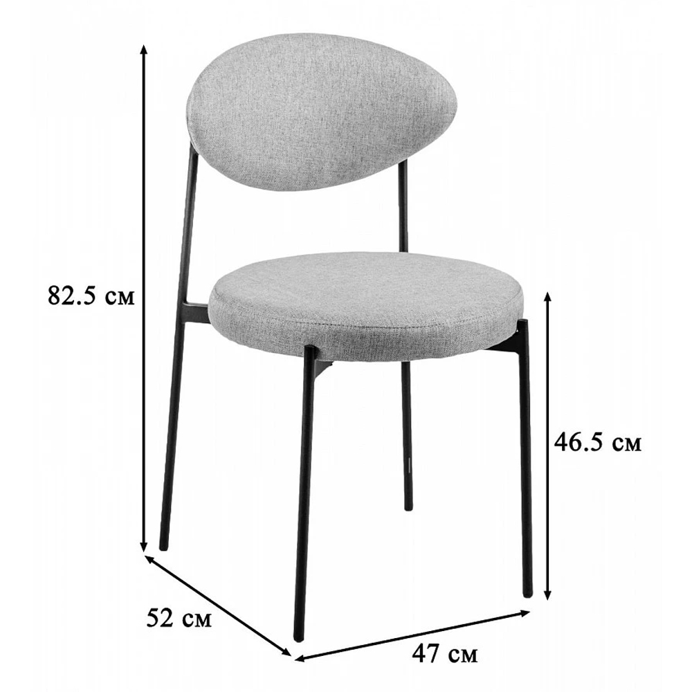 Стул металлический с мягкой спинкой и сиденьем из велюра Alfie Chair в Кирове