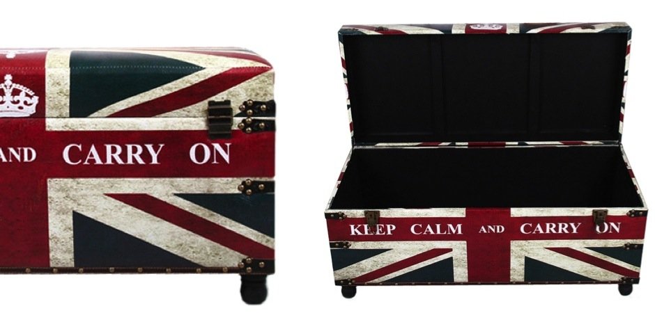 Сундук Union Jack Leather "Keep calm and..." - Loft-Concept в Кирове