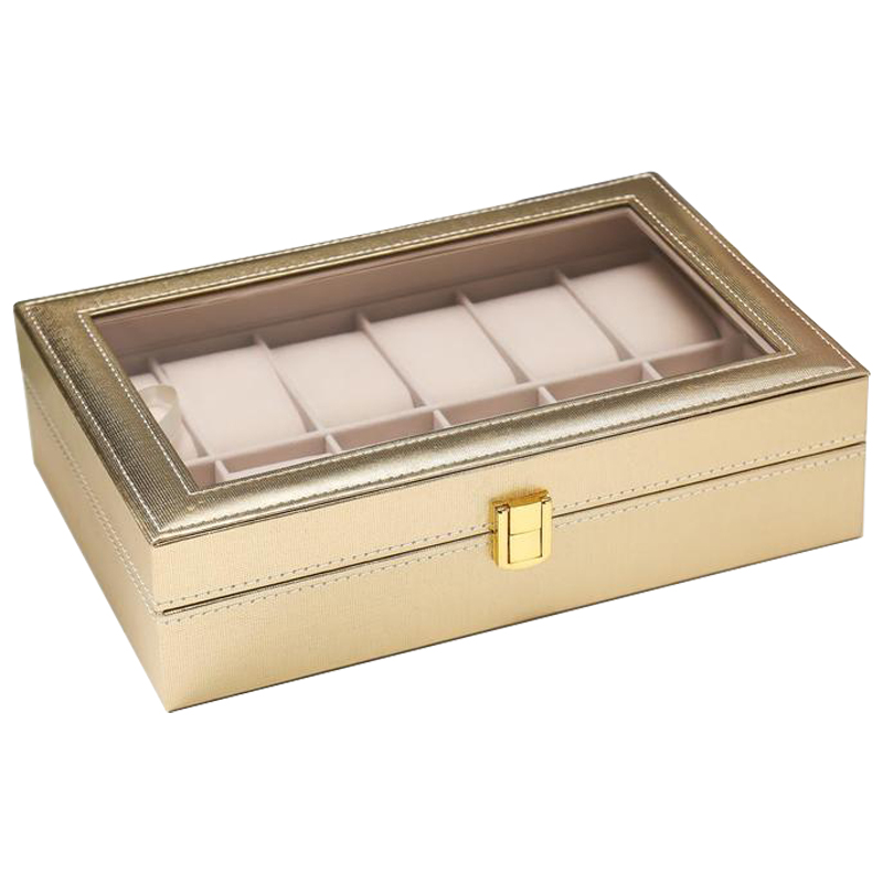 Шкатулка для часов Oscar Watch Box Золотой Бежевый Шкатулка для часов Oscar Watch Box Золотой Бежевый в Кирове | Loft Concept